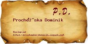 Procháska Dominik névjegykártya