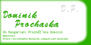 dominik prochaska business card